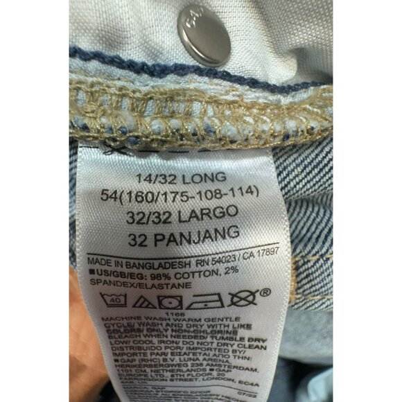 Gap Womens Denim 70s Flare Jeans 14/32L Blue Cotton Spandex - Picture 3 of 15